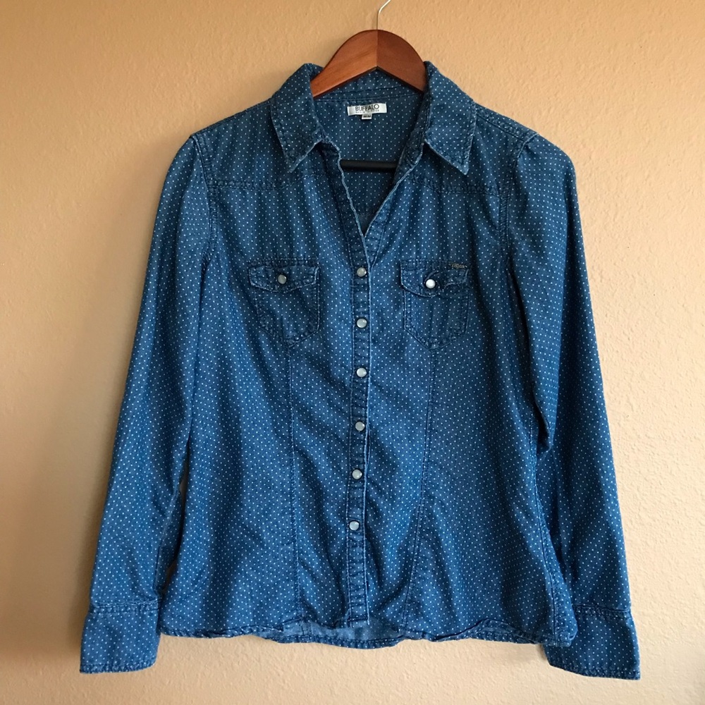 Buffalo David Bitton Dotted Cotton Shirt Button